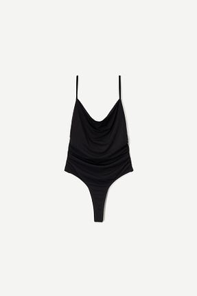 بادی مشکی زنانه یقه هفت Bershka - کد 897247818