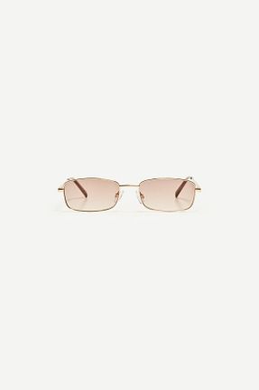 عینک آفتابی طلائی زنانه 55 Bershka - کد 897245601
