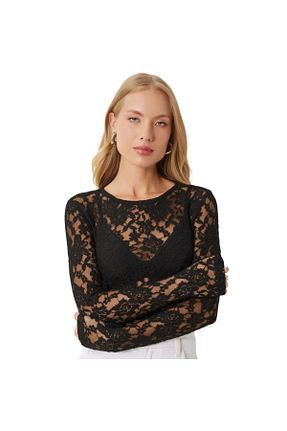 رکابی مشکی زنانه توری Lonca Tekstil - کد 897246459