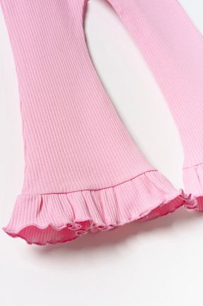 ساق شلواری صورتی بچه گانه بافت Minipodyum - کد 898097022