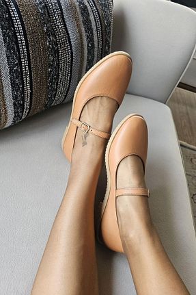 بابت قهوه ای زنانه چرم خالص TOPUKLA - کد 897249811