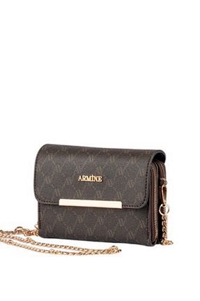کیف دوشی قهوه ای زنانه چرم مصنوعی Armine - کد 897216077