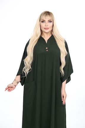 لباس سایز بزرگ خاکی زنانه بافتنی mervemoda - کد 899928759