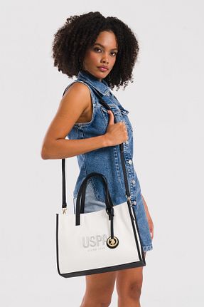 کیف دوشی سفید زنانه چرم مصنوعی U.S. Polo Assn. - کد 894892924