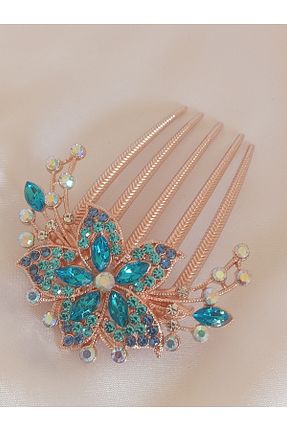 گیره سر آبی زنانه سنگ کریستال TakıBySultan - کد 897004116