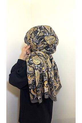شال طوسی زنانه پنبه ای MODA - کد 897355594