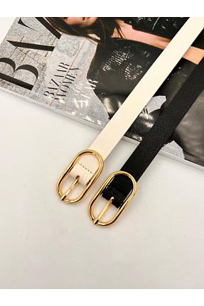 کمربند مشکی زنانه چرم مصنوعی MODAM HİFA - کد 897349724