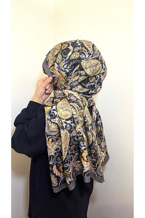 شال طوسی زنانه پنبه ای MODA - کد 897355594