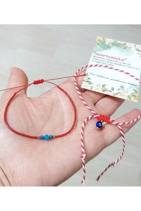 دستبند جواهر قرمز زنانه سنگ طبیعی Funny Takılar - کد 897364660