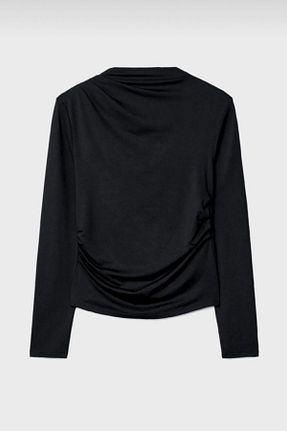 بلوز مشکی زنانه ساده Byelmira - کد 897360488