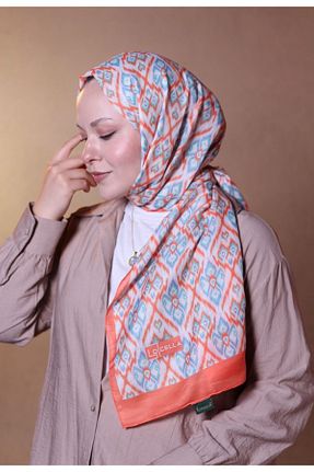 شال نارنجی زنانه پنبه ای locella - کد 897343027