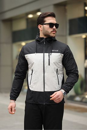 کاپشن مشکی مردانه رگولار FLUEND MODA - کد 897370519