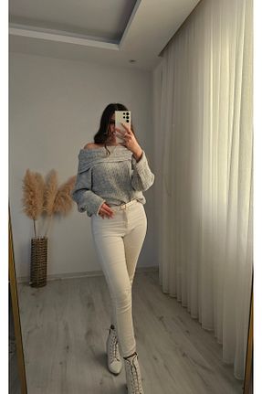 پلیور طوسی زنانه ساده inci boutique - کد 897381662