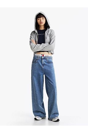شلوار جین مشکی زنانه پاچه گشاد Tommy Hilfiger - کد 897390999