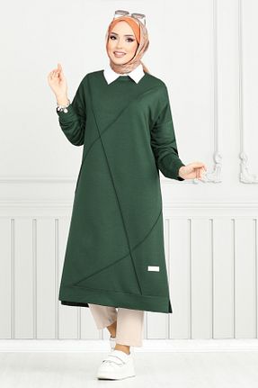 تونیک حجاب سبز زنانه مخلوط پلی استر ModaMerve - کد 897391363