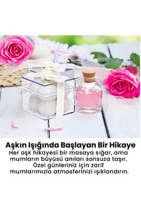 شمع سفید Vanilya Yuma Hediye - کد 887693688