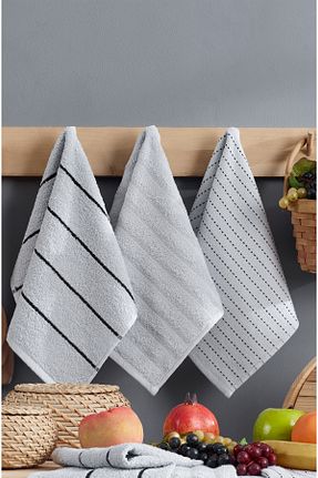 حوله آشپزخانه طوسی پنبه Denia Home Textile - کد 897363465