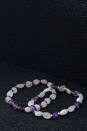 دستبند جواهر رنگی زنانه سنگ طبیعی Ssilhoutte Doğaltaş - کد 897397342