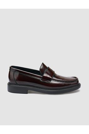 کفش لوفر زرشکی مردانه چرم خالص Cabani - کد 897405463