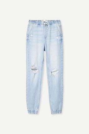 شلوار جین آبی مردانه رگولار Bershka - کد 897414793