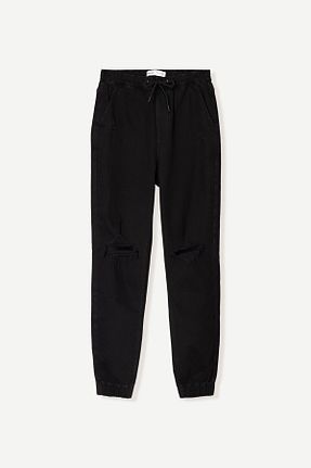 شلوار جین مشکی مردانه رگولار Bershka - کد 897411686