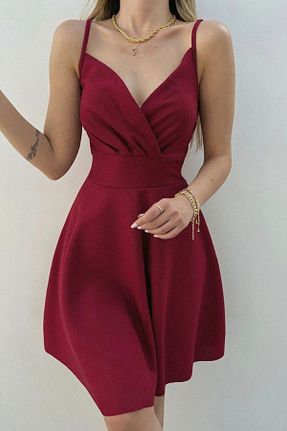لباس زرشکی زنانه کرپ Deafox - کد 314527147