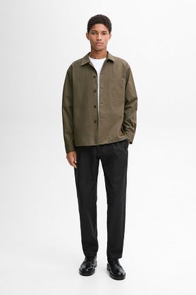 پیراهن خاکی مردانه رگولار Massimo Dutti - کد 897463007