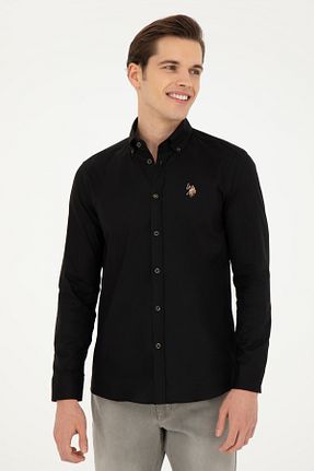 پیراهن مشکی مردانه یقه دکمه دار U.S. Polo Assn. - کد 840920151