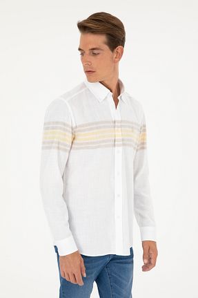 پیراهن سفید مردانه یقه پیراهنی U.S. Polo Assn. - کد 833116799
