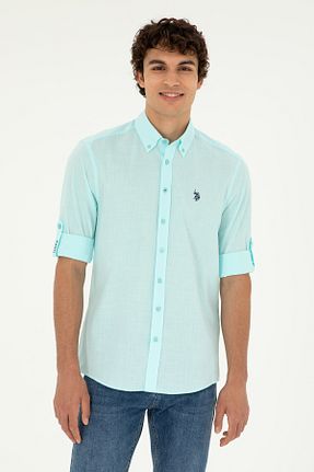 پیراهن سبز مردانه یقه پیراهنی U.S. Polo Assn. - کد 833118257