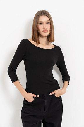 بلوز مشکی زنانه ساده Kikiriki - کد 897447145
