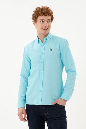 پیراهن سبز مردانه یقه پیراهنی U.S. Polo Assn. - کد 833119878