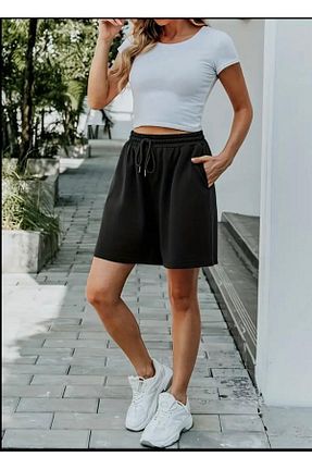 شلوارک و برمودا سایز بزرگ مشکی زنانه فاق نرمال UYN SPORT - کد 897461915