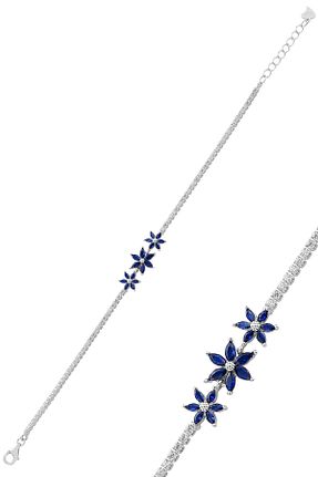 دستبند نقره سرمه ای زنانه 925 عیار Söğütlü Silver - کد 897448300