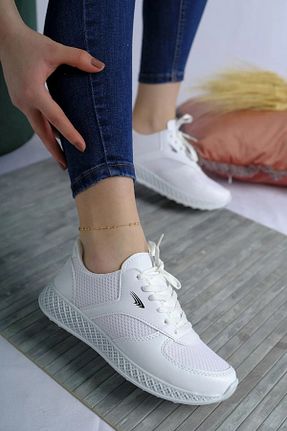 کفش اسنیکر سفید زنانه بند دار AlbiShoes - کد 897454676