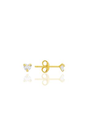 گوشواره نقره طلائی زنانه 925 عیار Söğütlü Silver - کد 897464617