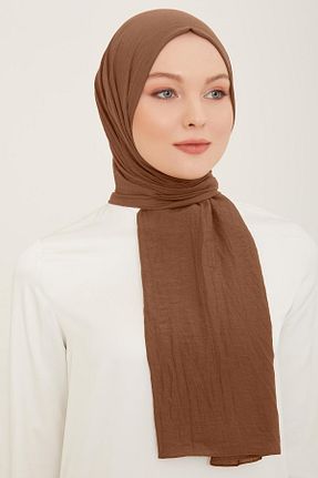 شال قهوه ای زنانه پلی استر Armine - کد 897446288