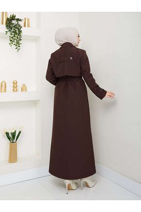 ترنچکت حجاب قهوه ای زنانه پنبه پلی استر ELBİSHE - کد 897452937