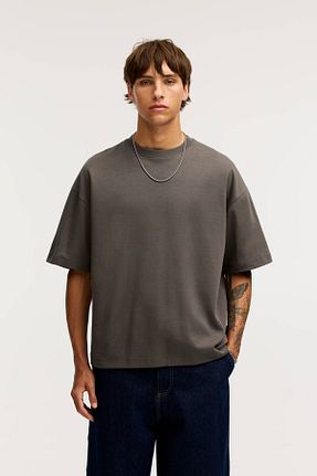 تیشرت طوسی مردانه Boxy Pull & Bear - کد 897466202
