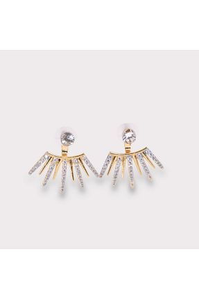 گوشواره استیل (فولاد) زرد moon jewels - کد 897475567