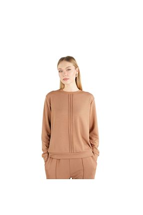 ست بالاتنه و پائین تنه قهوه ای زنانه بافتنی COLORDS - کد 897484206