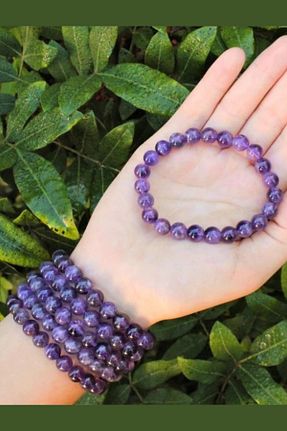 دستبند جواهر بنفش زنانه سنگ طبیعی NBS Beautiful Naturel Stones - کد 897495103