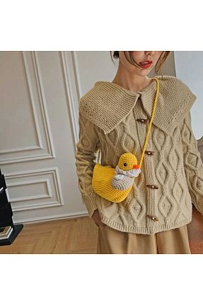 کیف دستی زرد زنانه سایز متوسط Kadın Girişimciler Atölyesi - کد 897496163