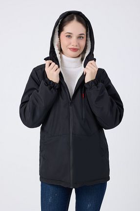 کاپشن مشکی زنانه پارکا firststops - کد 885634446