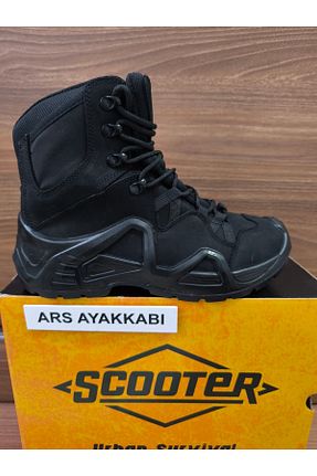 بوت / نیم بوت مشکی مردانه چرم خالص Scooter - کد 897519183