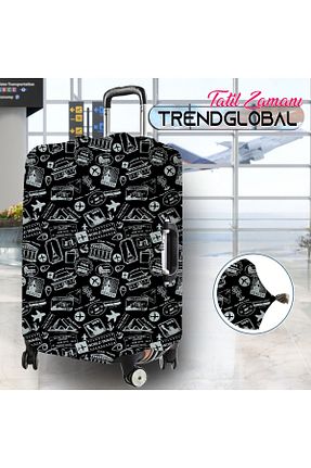 کاور چمدان مشکی ابعاد بزرگ Trendglobal - کد 809048069
