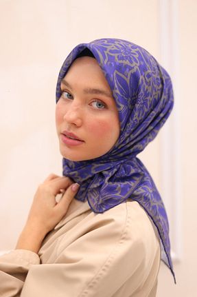 روسری بنفش پنبه ای Silk Home - کد 896415106