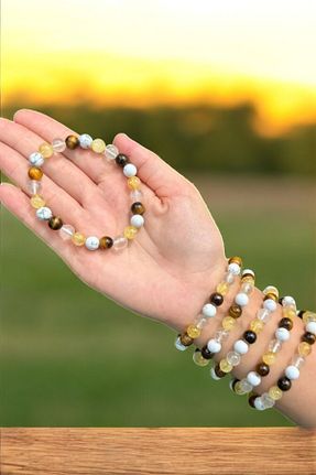 دستبند جواهر رنگی زنانه سنگ طبیعی NBS Beautiful Naturel Stones - کد 897521221