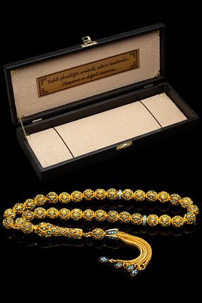 تسبیح زرد سنگ طبیعی OTTOTESBİH - کد 897523061