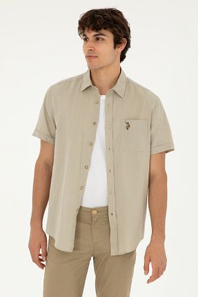 پیراهن خاکی مردانه یقه کلاسیک U.S. Polo Assn. - کد 834739574